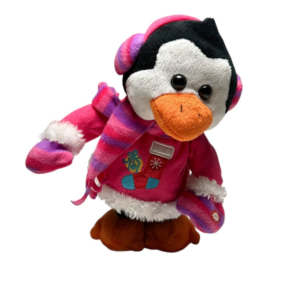 Kids‎ Of America Animated Singing Penguin Plush 10.5" Deck The Halls SEE VIDEO